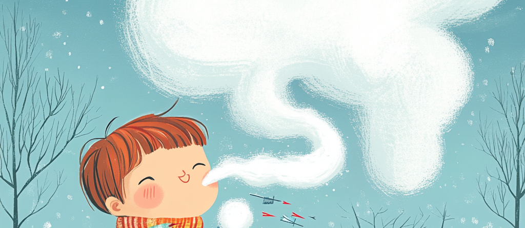 Child Puffing Clouds