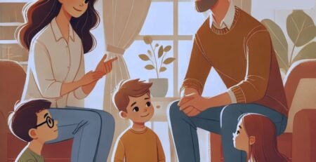 Family Discussion Illustration