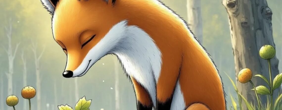 Rusty the fox planting vege garden