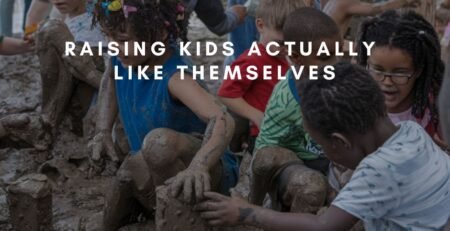 Children playing in a mud pool