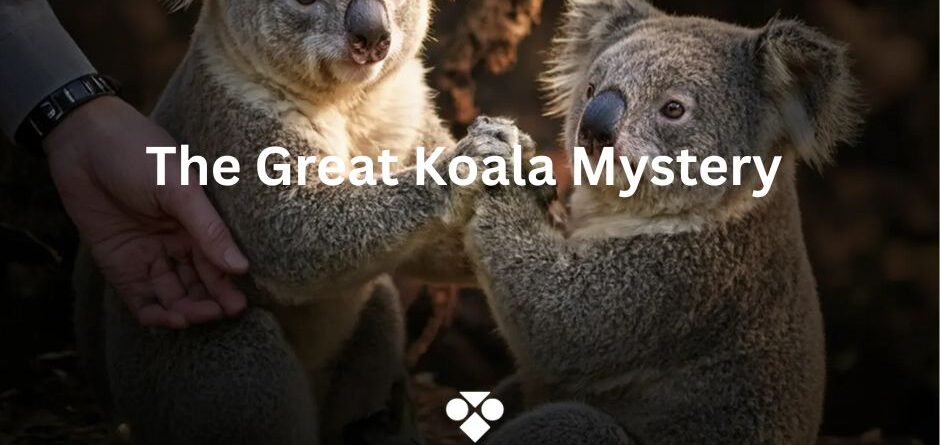 Koalas hanging on a branch of a tree