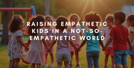 children grab each other's hands and circle around