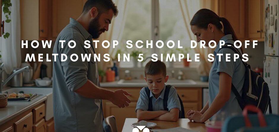 parents having hard time to convince their son to be ready to go to school