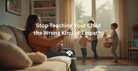 a mom is holding a baby and the rest of kids playing themselves