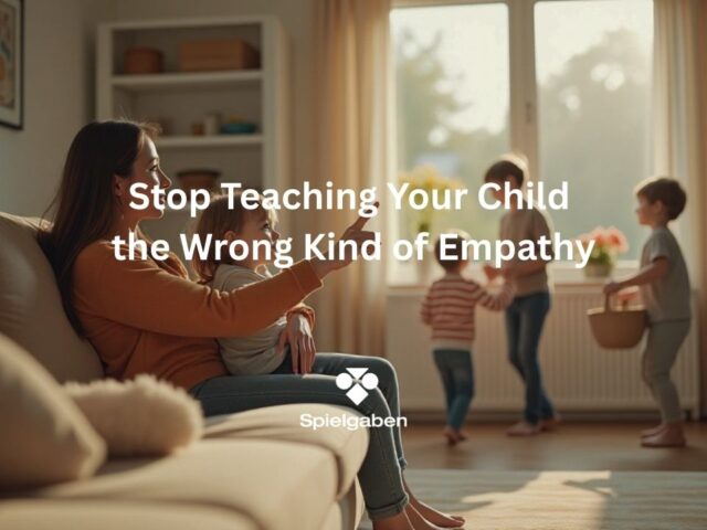 a mom is holding a baby and the rest of kids playing themselves