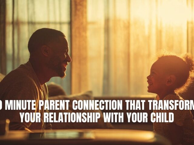 a father and a little girl talking face to face openly and peacefully