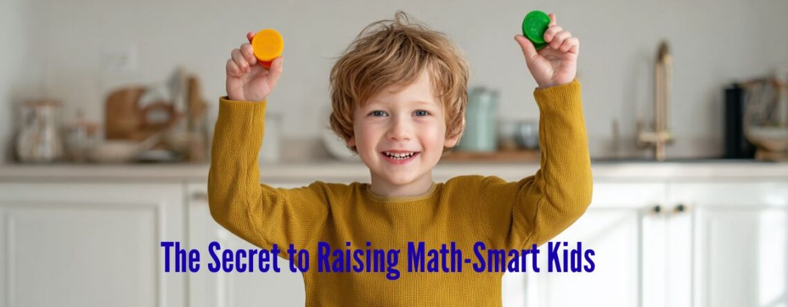 a boy is playing and learning on kitchen table