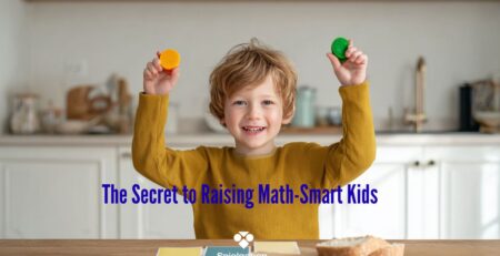 a boy is playing and learning on kitchen table