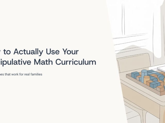 How to Actually Use Your Manipulative Math Curriculum